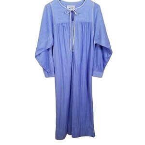 Vintage Anne Leslie Womens Robe Size Small Purple  LongHousecoat Made in USA Fro